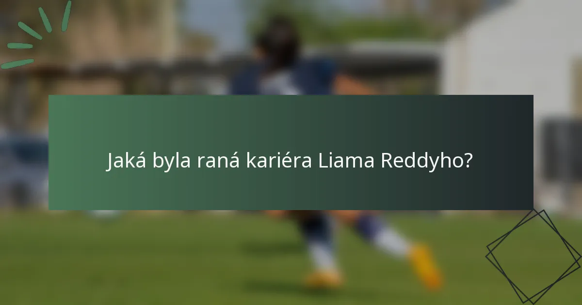 Jaká byla raná kariéra Liama Reddyho?