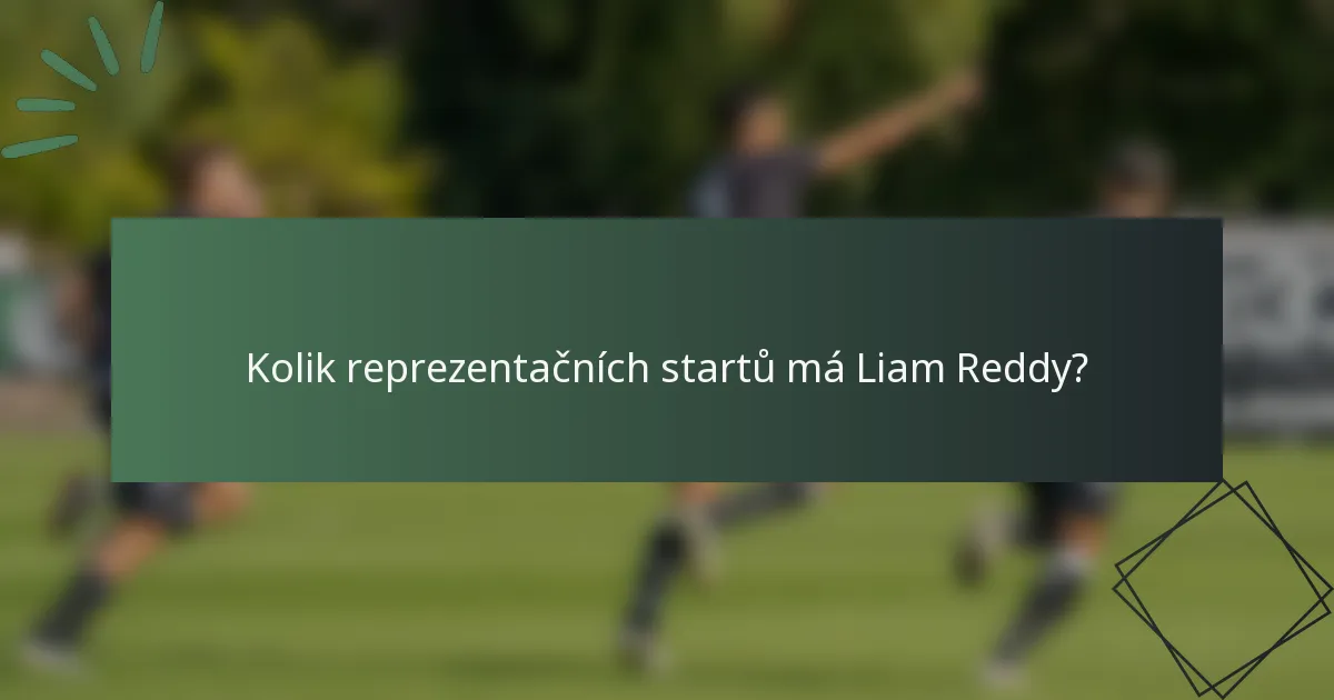 Kolik reprezentačních startů má Liam Reddy?